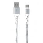 C520CKWH USB naar USB-C Gevlochten Nylon Kabel 2m (Wit)