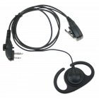 EP-0409H2 adjustable D-type earphone + PTT (2-pin no screw)