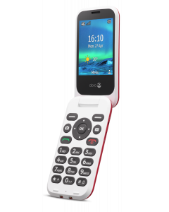 DUMMIE 6820 - 4G Eenvoudige Klaptelefoon (Rood-Wit)