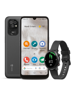 Doro 8100 4G Smartphone - 32GB (Inclusief Smartwatch - Zwart)