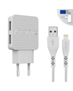 AC2CEULLIM Dual USB EU Oplader - Inclusief Lightning Kabel | 17W - 3.4A