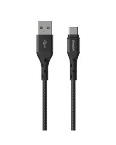 C520CKBK USB naar USB-C Gevlochten Nylon Kabel 2m (Zwart)