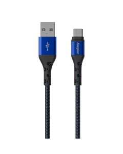 C520CKBL USB naar USB-C Gevlochten Nylon Kabel 2m (Blauw)
