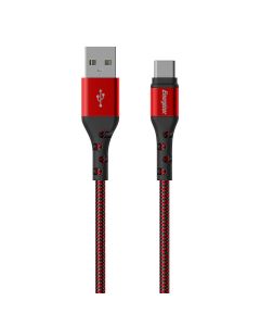 C520CKRD USB naar USB-C Gevlochten Nylon Kabel 2m (Rood)
