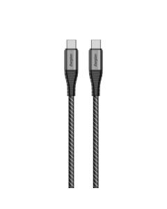 C541CKBK USB-C naar USB-C 100W - 2m Gevlochten Nylon Kabel (Metaal)