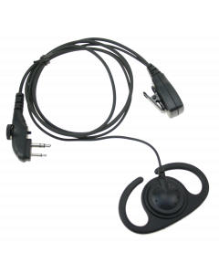 EP-0409H2 adjustable D-type earphone + PTT (2-pin no screw)