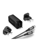 A65MUC Multi Plug Oplader (US, UK, EU) - Met USB-C Kabel