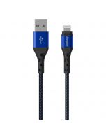 C520LKBL USB naar Lightning Gevlochten Nylon Kabel 2m (Blauw)