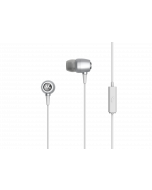 -25% | Earbuds metal - audio oortjes met microfoon 3,5mm Zilver